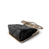 CHANEL Black Black Vanity Clutch with Chain Light Gold Hardware -Knockoff
