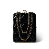 CHANEL Black Black Vanity Clutch with Chain Light Gold Hardware -Knockoff
