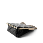 CHANEL Black Black Vanity Clutch with Chain Light Gold Hardware -Knockoff
