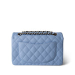 CHANEL Blue 23P Blue Caviar Quilted Classic Flap Small Light Gold Hardware -Knockoff
