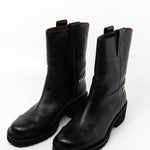 CHANEL Boots 20A Leather CC Signature Cap Toe Ankle Midcalf Short Boots Booties -Knockoff
