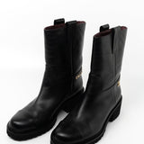 CHANEL Boots 20A Leather CC Signature Cap Toe Ankle Midcalf Short Boots Booties -Knockoff
