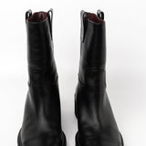 CHANEL Boots 20A Leather CC Signature Cap Toe Ankle Midcalf Short Boots Booties -Knockoff
