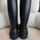 CHANEL Boots 22A Caoutchouk CC High Boots Black -Knockoff
