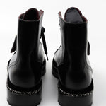 CHANEL Boots Chanel Crinkled Calfskin Pearl Combat Short Boots 40 Black -Knockoff
