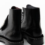 CHANEL Boots Chanel Crinkled Calfskin Pearl Combat Short Boots 40 Black -Knockoff
