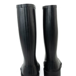 CHANEL Boots Size 36.5 22A Black Caoutchouk CC High Boots -Knockoff
