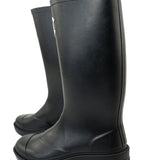 CHANEL Boots Size 36.5 22A Black Caoutchouk CC High Boots -Knockoff
