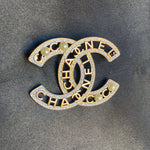 CHANEL Brooch Gold Chanel CC Brooch Pearly and Crystal -Knockoff
