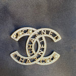 CHANEL Brooch Gold Chanel CC Brooch Pearly and Crystal -Knockoff
