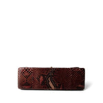 CHANEL Burgundy Burgundy Python Jumbo Classic Flap -Knockoff
