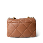 CHANEL Caramel 21P Caramel Quilted Large 19 Flap Mixed Hardware -Knockoff
