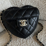 CHANEL Clutch 22S CC In Love Black Lambskin Quilted Small (Clutch on Chain) Heart Bag LGHW -Knockoff
