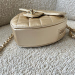 CHANEL Clutch 22S CC In Love Metallic Gold Lambskin Quilted Small (Clutch on Chain) Heart Bag LGHW -Knockoff
