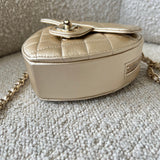 CHANEL Clutch 22S CC In Love Metallic Gold Lambskin Quilted Small (Clutch on Chain) Heart Bag LGHW -Knockoff
