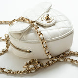 CHANEL Clutch 22S CC In Love White Lambskin Quilted Small (clutch with chain) Heart Bag LGHW -Knockoff
