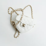 CHANEL Clutch 22S CC In Love White Lambskin Quilted Small (clutch with chain) Heart Bag LGHW -Knockoff
