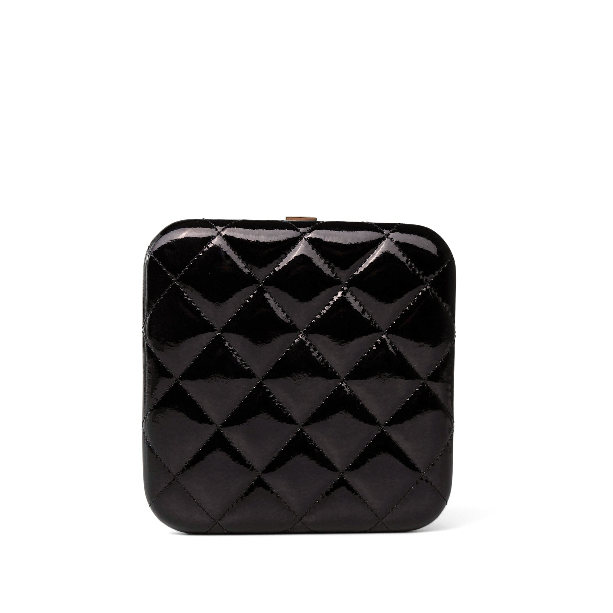 CHANEL Clutch Black Minaudiere CC Clutch Black w/ Light Gold -Knockoff
