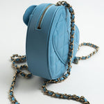 CHANEL Clutch Blue 22S CC In Love Blue Lambskin Quilted Small (Clutch on Chain) Heart Bag LGHW -Knockoff
