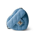 CHANEL Clutch Blue 22S CC In Love Blue Lambskin Quilted Small (Clutch on Chain) Heart Bag LGHW -Knockoff
