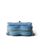 CHANEL Clutch Blue 22S CC In Love Blue Lambskin Quilted Small (Clutch on Chain) Heart Bag LGHW -Knockoff
