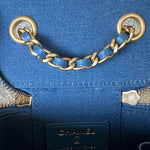 CHANEL Cosmetic Cases 22C Micro Denim Vanity Pearl Crush -Knockoff
