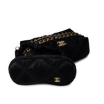 CHANEL Cosmetic Cases Black 22P CC Travel Pouch With Sleep Mask -Knockoff
