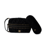 CHANEL Cosmetic Cases Black 22P CC Travel Pouch With Sleep Mask -Knockoff
