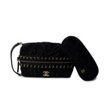 CHANEL Cosmetic Cases Black 22P CC Travel Pouch With Sleep Mask -Knockoff
