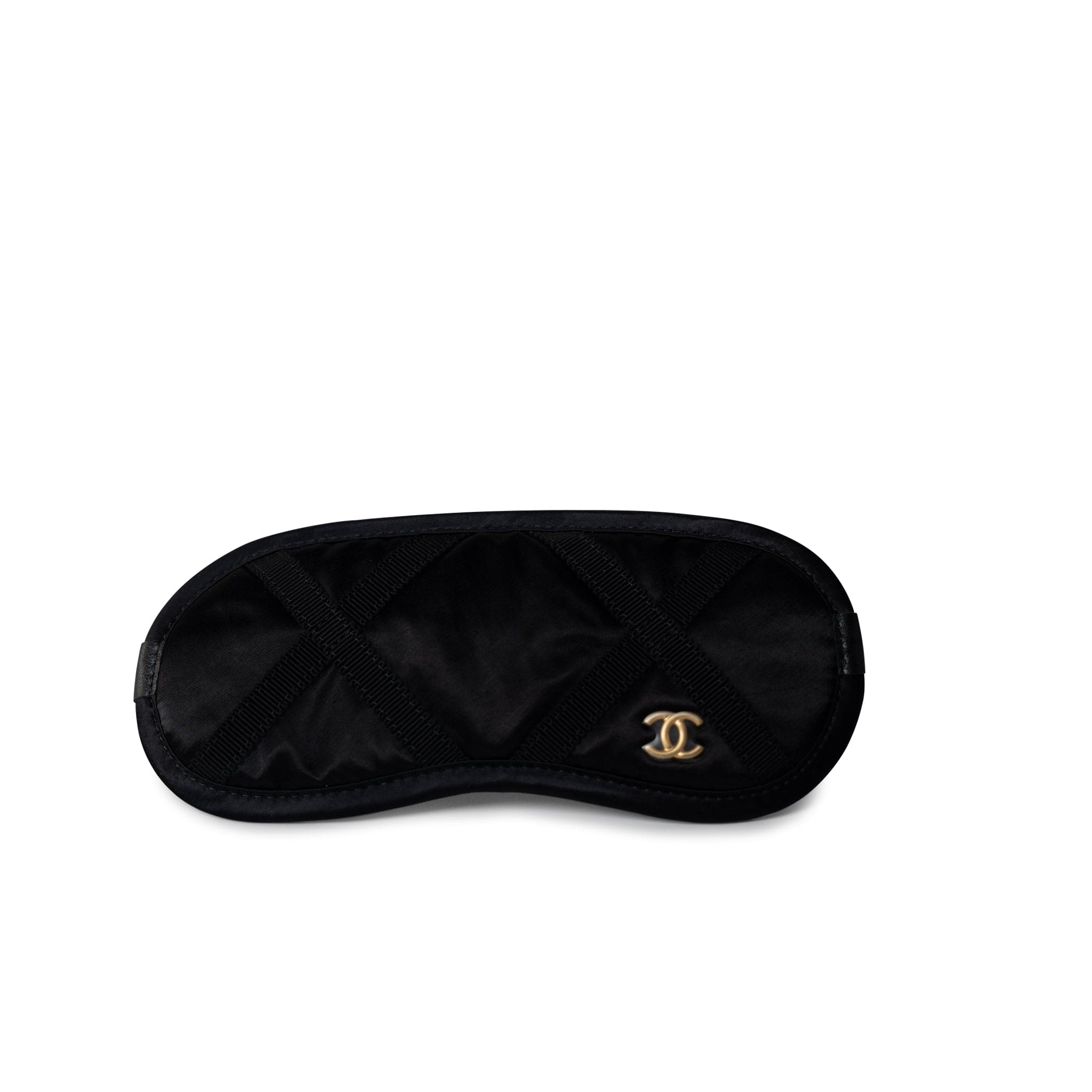 CHANEL Cosmetic Cases Black 22P CC Travel Pouch With Sleep Mask -Knockoff
