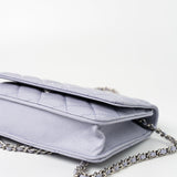 CHANEL Crossbody 21K Lavender Caviar Quilted Wallet On Chain WOC Silver Hardware -Knockoff
