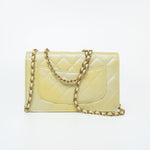 CHANEL Crossbody Yellow 23S Iridescent Yellow Lambskin Quilted Wallet On Chain (WOC) Light Gold Hardware -Knockoff
