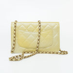 CHANEL Crossbody Yellow 23S Iridescent Yellow Lambskin Quilted Wallet On Chain (WOC) Light Gold Hardware -Knockoff
