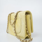 CHANEL Crossbody Yellow 23S Iridescent Yellow Lambskin Quilted Wallet On Chain (WOC) Light Gold Hardware -Knockoff
