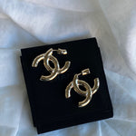 CHANEL Earrings 22C CC Earrings Light Gold -Knockoff
