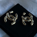 CHANEL Earrings 22C CC Earrings Light Gold -Knockoff
