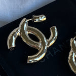 CHANEL Earrings 22C CC Earrings Light Gold -Knockoff
