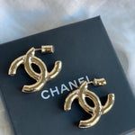 CHANEL Earrings 22C CC Earrings Light Gold -Knockoff
