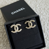 CHANEL Earrings Chanel CC Crystal and Gold Earrings -Knockoff
