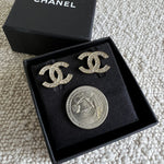 CHANEL Earrings Chanel CC Crystal Stud Earrings -Knockoff
