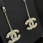 CHANEL Earrings Chanel CC Earring Silver & Crystal -Knockoff
