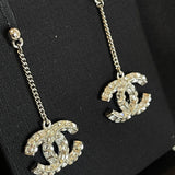 CHANEL Earrings Chanel CC Earring Silver & Crystal -Knockoff
