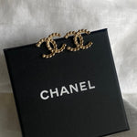 CHANEL Earrings Chanel CC Stud Earrings Gold -Knockoff
