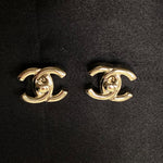 CHANEL Earrings Chanel CC Turnlock Earrings Light Gold -Knockoff
