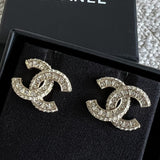 CHANEL Earrings Chanel Classic CC Timeless Earrings Light Gold -Knockoff
