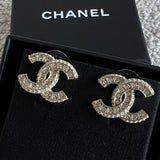 CHANEL Earrings Chanel Classic CC Timeless Earrings Light Gold -Knockoff
