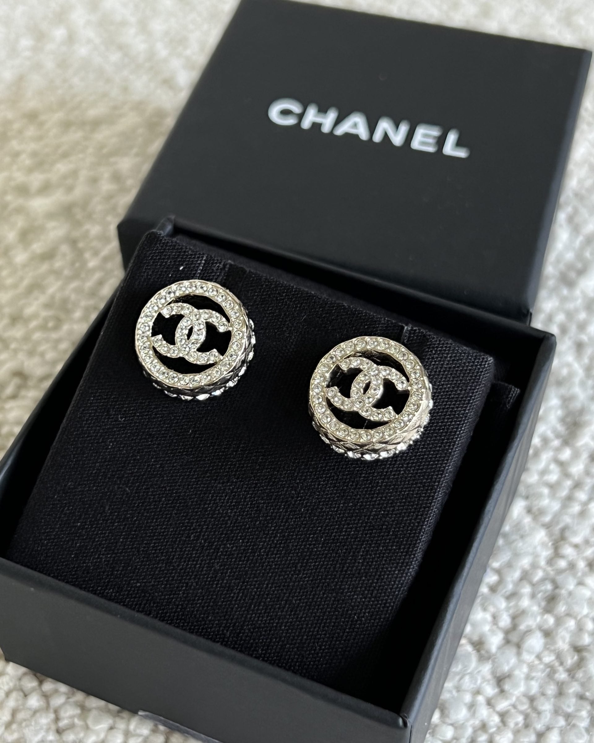 CHANEL Earrings Chanel Interlock CC Ligh Gold -Knockoff
