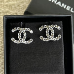 CHANEL Earrings Classic CC Ruthenium Earring -Knockoff
