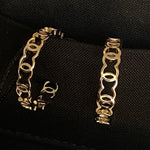 CHANEL Earrings Gold 21A CC Dangle Hoops Earrings Gold -Knockoff
