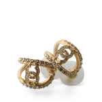 CHANEL Earrings GOLD 22A CC Gold and Crystal Earrings -Knockoff
